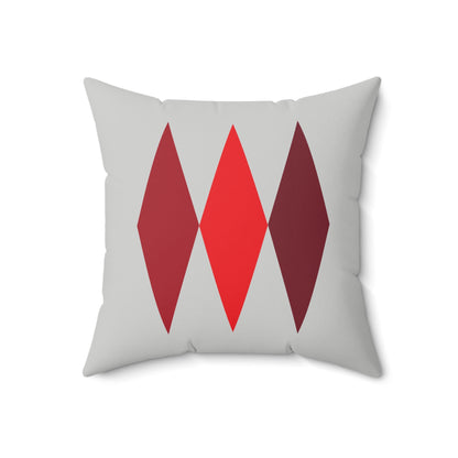 Faux Suede Square Pillow Christmas Diamonds