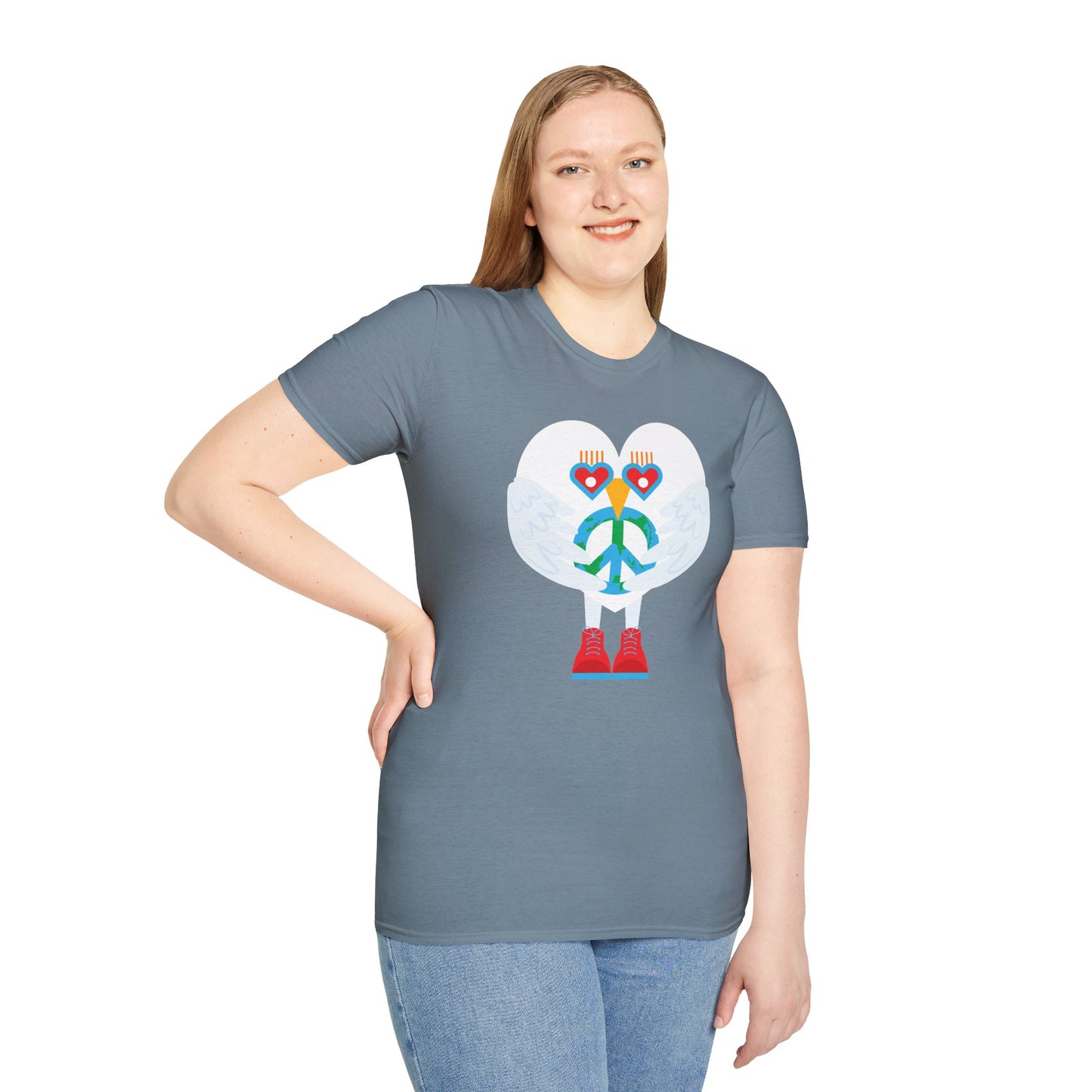 Peace & Love to the World Unisex Softstyle T-Shirt