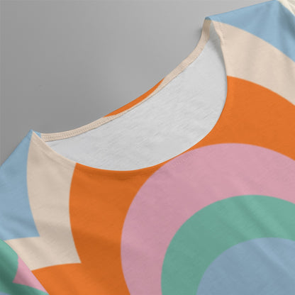 Robe Femme à Manches Courtes - Fleur Pop