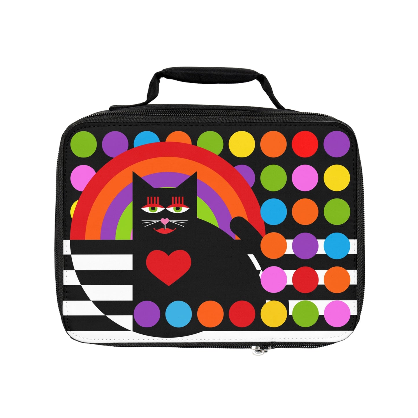 Lunchtasche Katze Geometrie