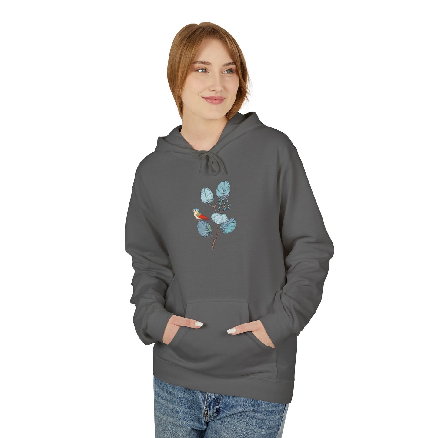 Unisex Midweight Softstyle Fleece Hoodie Vplants - Vogel