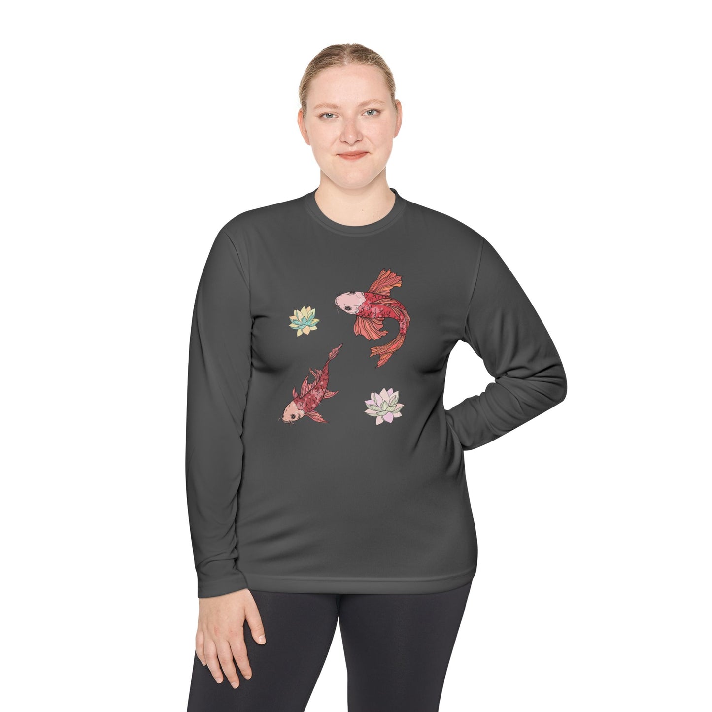 Unisex Langarmshirt Leicht Vplants - Koi
