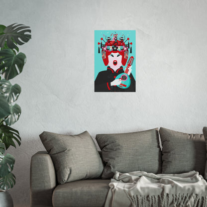 Giclée Fine Art Print - Arte de la Ópera de Beijing - El jugador de la mandolina 