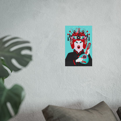 Giclée Fine Art Print - Arte de la Ópera de Beijing - El jugador de la mandolina 