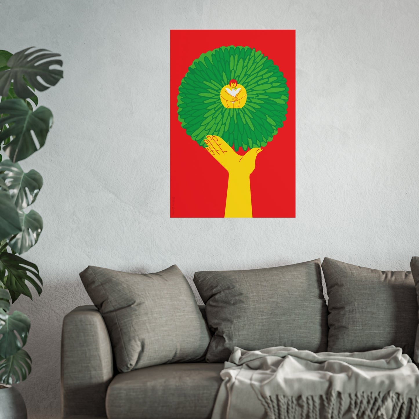 Giclée Fine Art Print  - Tree & Me - Plant a Tree for Childrens War