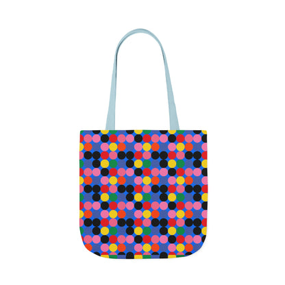 Colorful Dotted Canvas Tote Bag