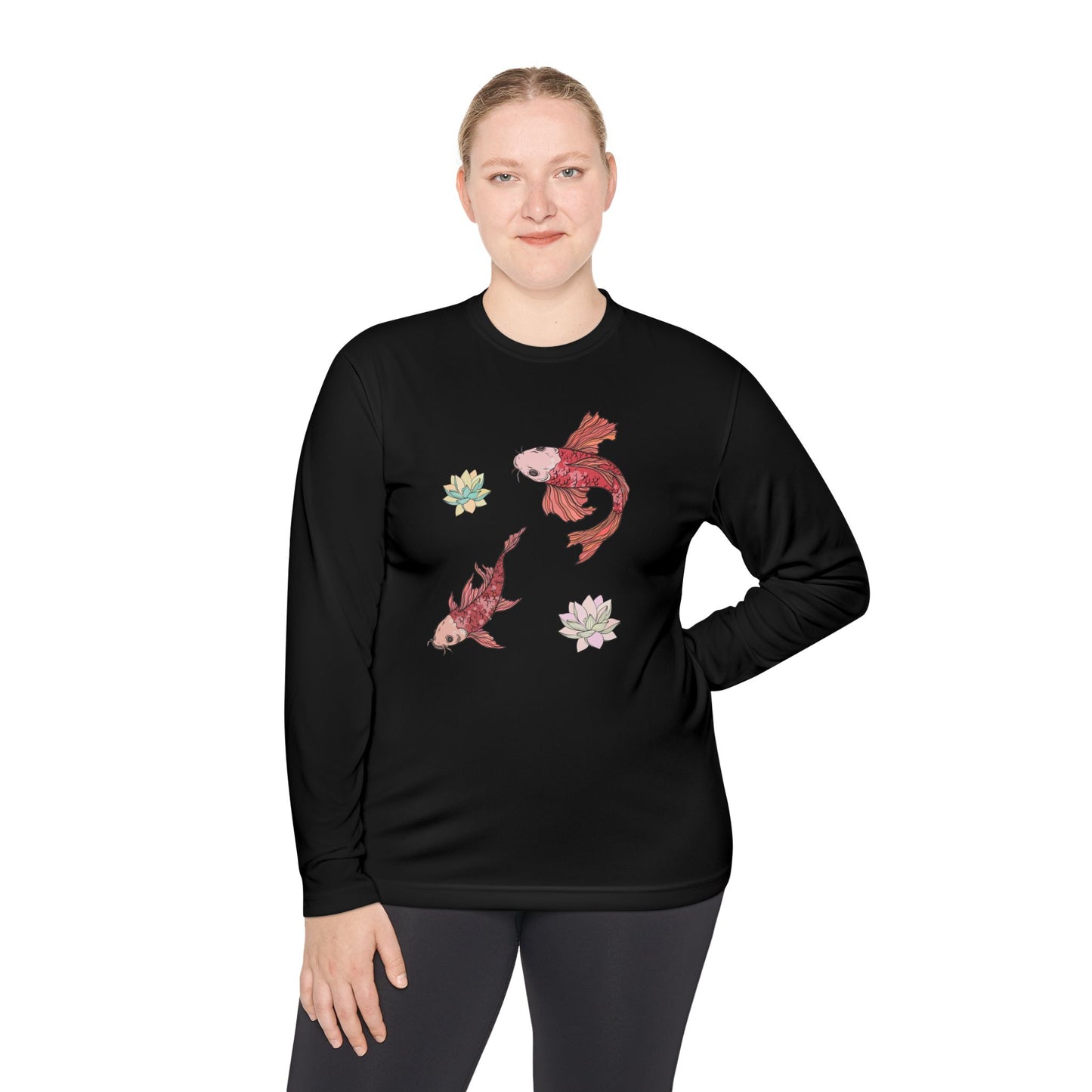 Unisex Langarmshirt Leicht Vplants - Koi