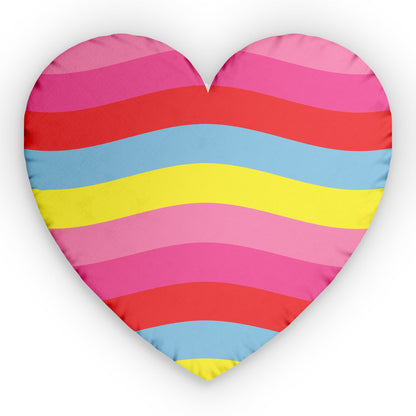 Custom Shaped Pillows - Stripe Heart