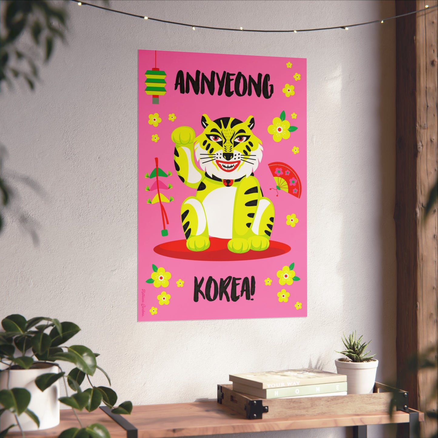 Giclée Fine Art Print  - Anyeong Korea - Lucky Tiger