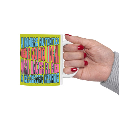 Ceramic Mug, (11oz, 15oz) San José Gregorio Hernández Poster - Winner in United Design Messages to Humanity