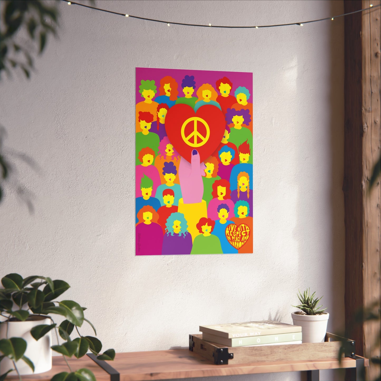 Giclée Fine Art Print - Vive con paz y amor 