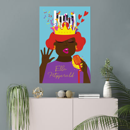 Giclée Fine Art Print - Ella Fitzgerald La Reina del Jazz 