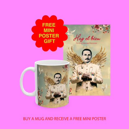 Ceramic Mug, (11oz, 15oz) San José Gregorio Hernández Vintage