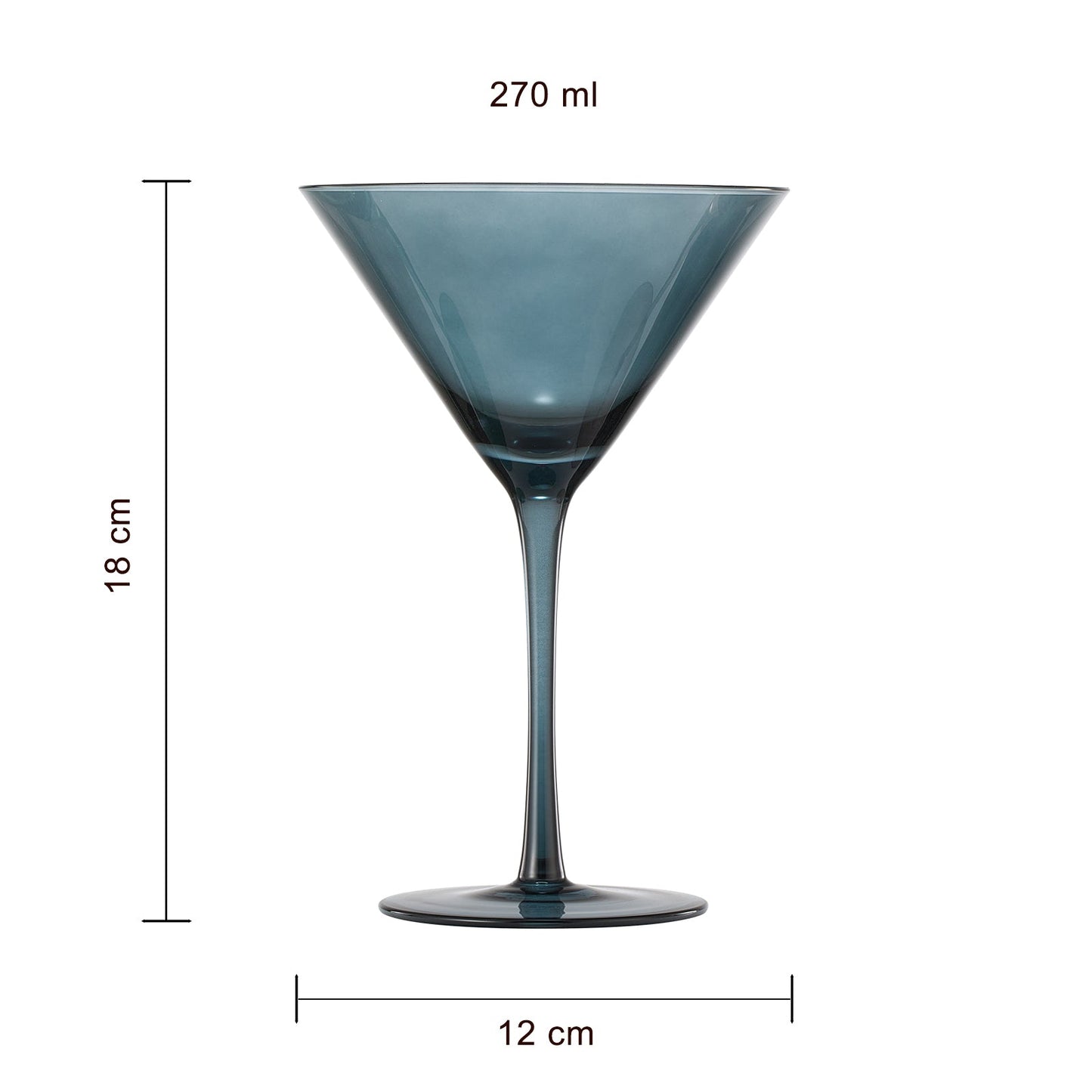 Colored Crystal Martini & Cocktail Glass Set of 6, Gift For Her, Wife, Mom Friend - Large 10 oz Glasses, Unique Italian Style Tall Drinkware - Drinkware, Dinner, Color Beautiful Glassware - (Pastel)