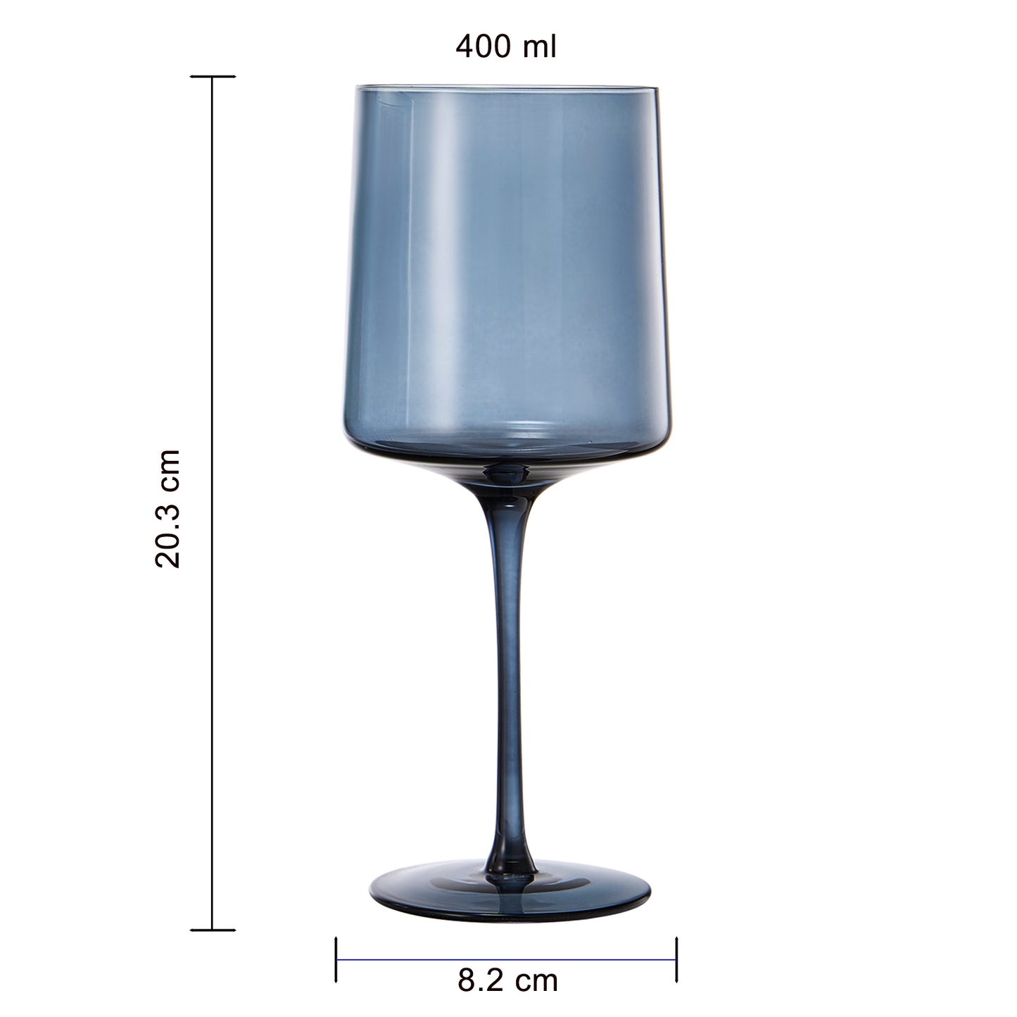 Muted Colored Square Crystal Wine Glasses Set of 4, Gift For Her, Him, Wife, Friend - Large 13.5 oz, Italian Style Tall Drinkware - Red & White, Dinner, Color Beautiful Glassware, Stemmed Glass