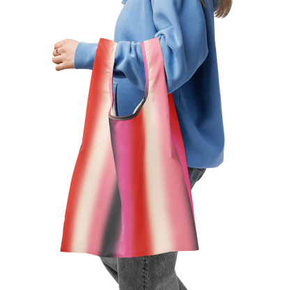 Shopping Bag Gradient Stripe red