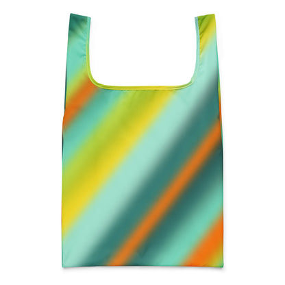 Shopping Bag Gradient Diagonal Stripe green