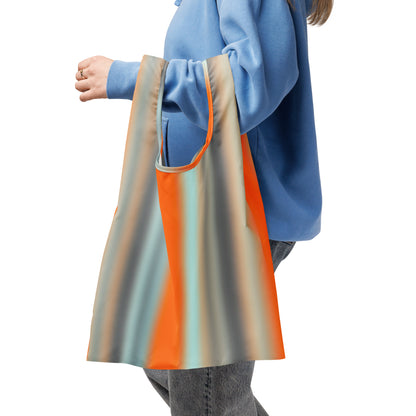 Shopping Bag Blurred Stripe Orange