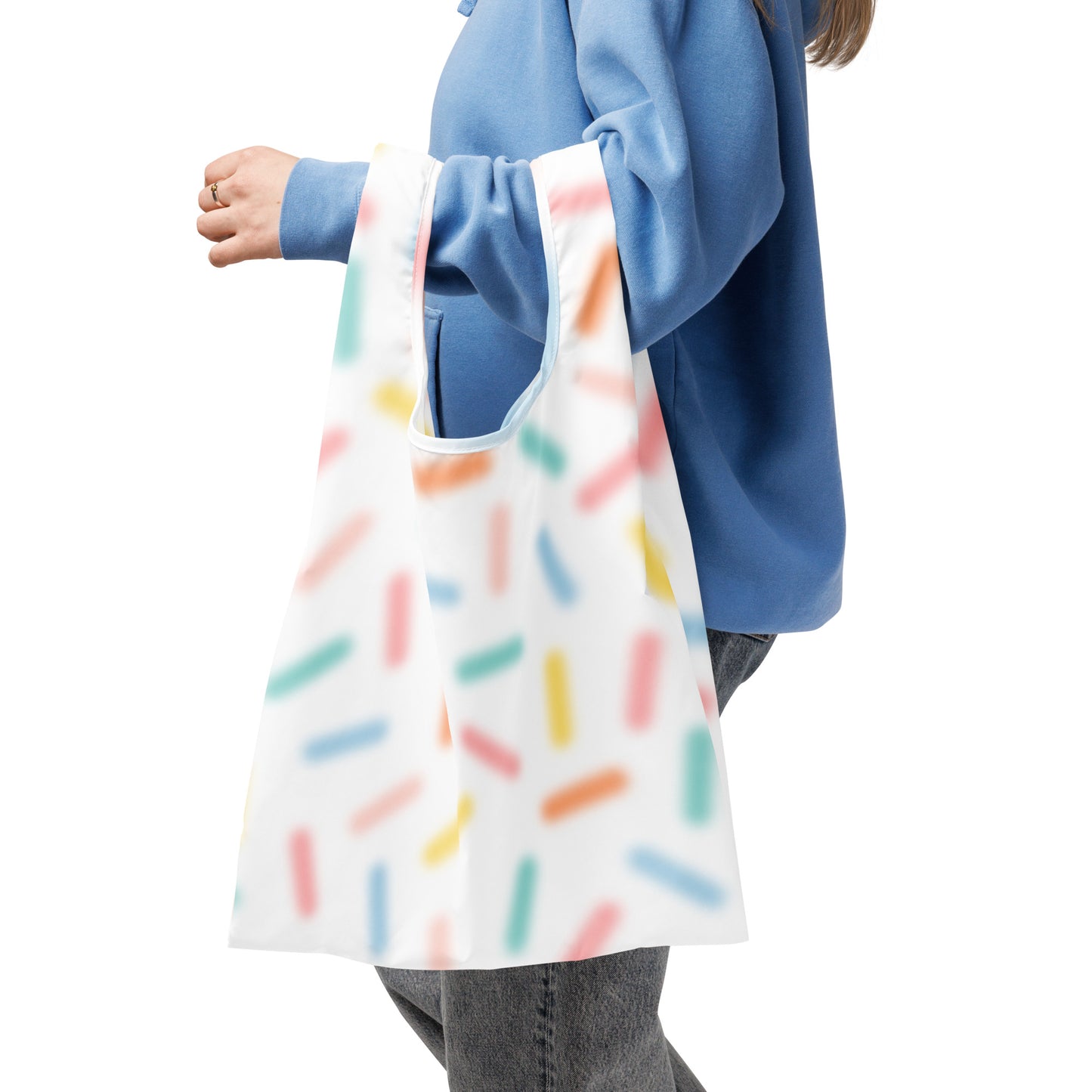 Shopping Bag Blurred Colorful Confetti