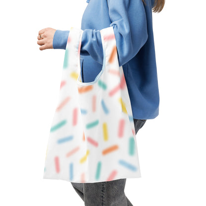 Shopping Bag Blurred Colorful Confetti