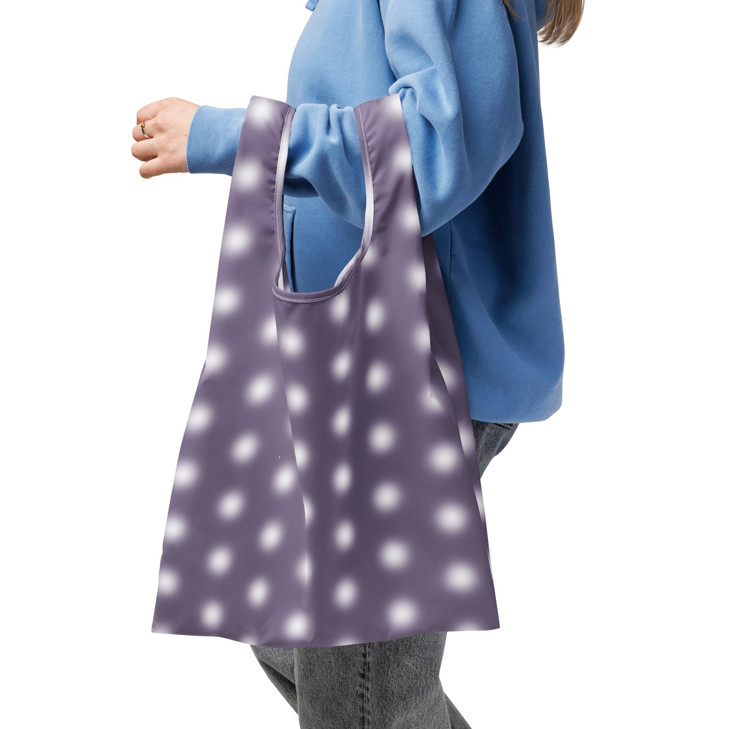 Shopping Bag Blurred Dots Purple