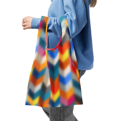 Shopping Bag Blurred Colorful Chevron