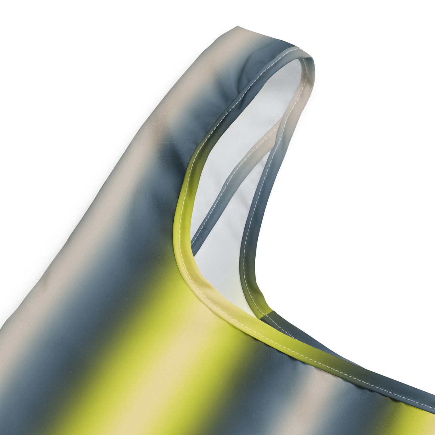 Shopping Bag Gradient Stripe neon yellow