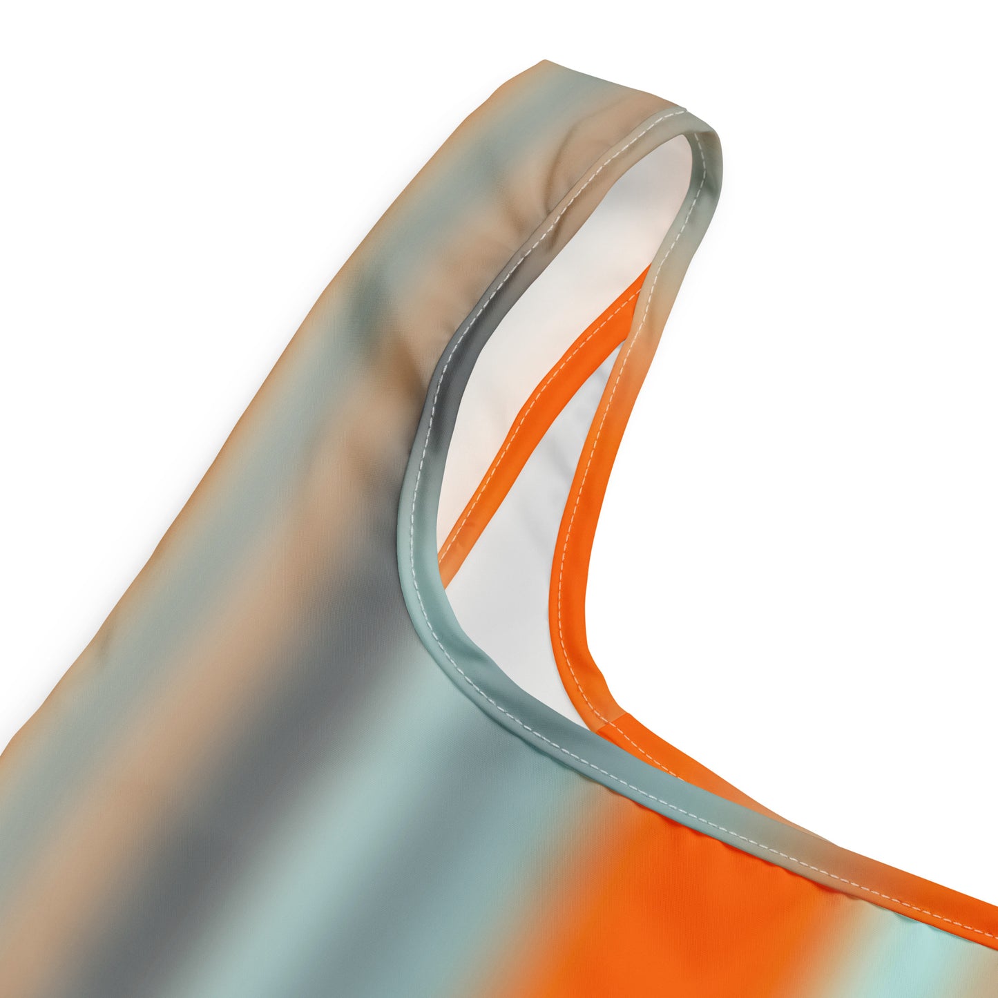 Shopping Bag Blurred Stripe Orange