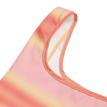 Shopping Bag Blurred Stripe Pink