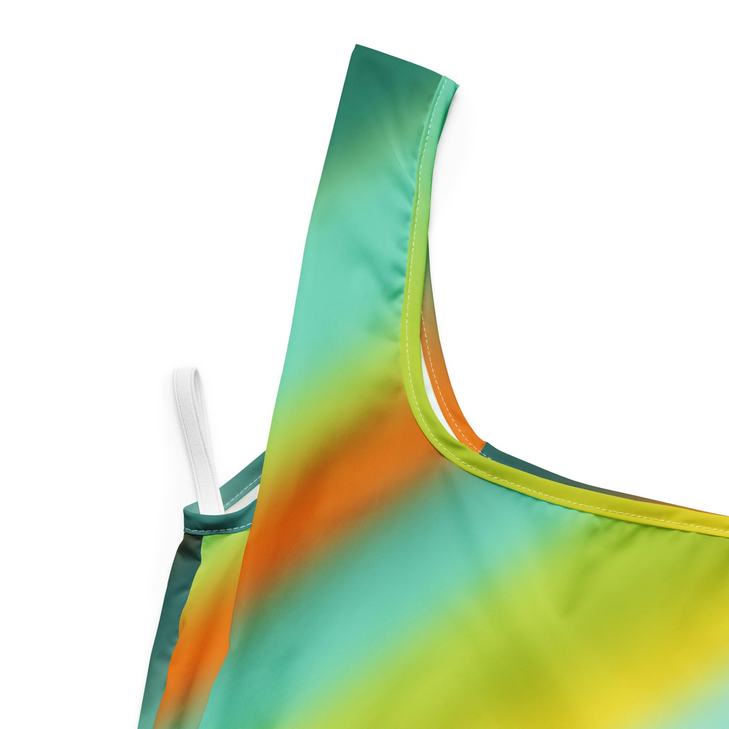 Shopping Bag Gradient Diagonal Stripe green