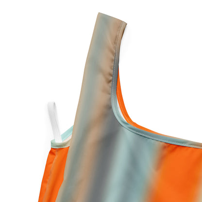 Shopping Bag Blurred Stripe Orange