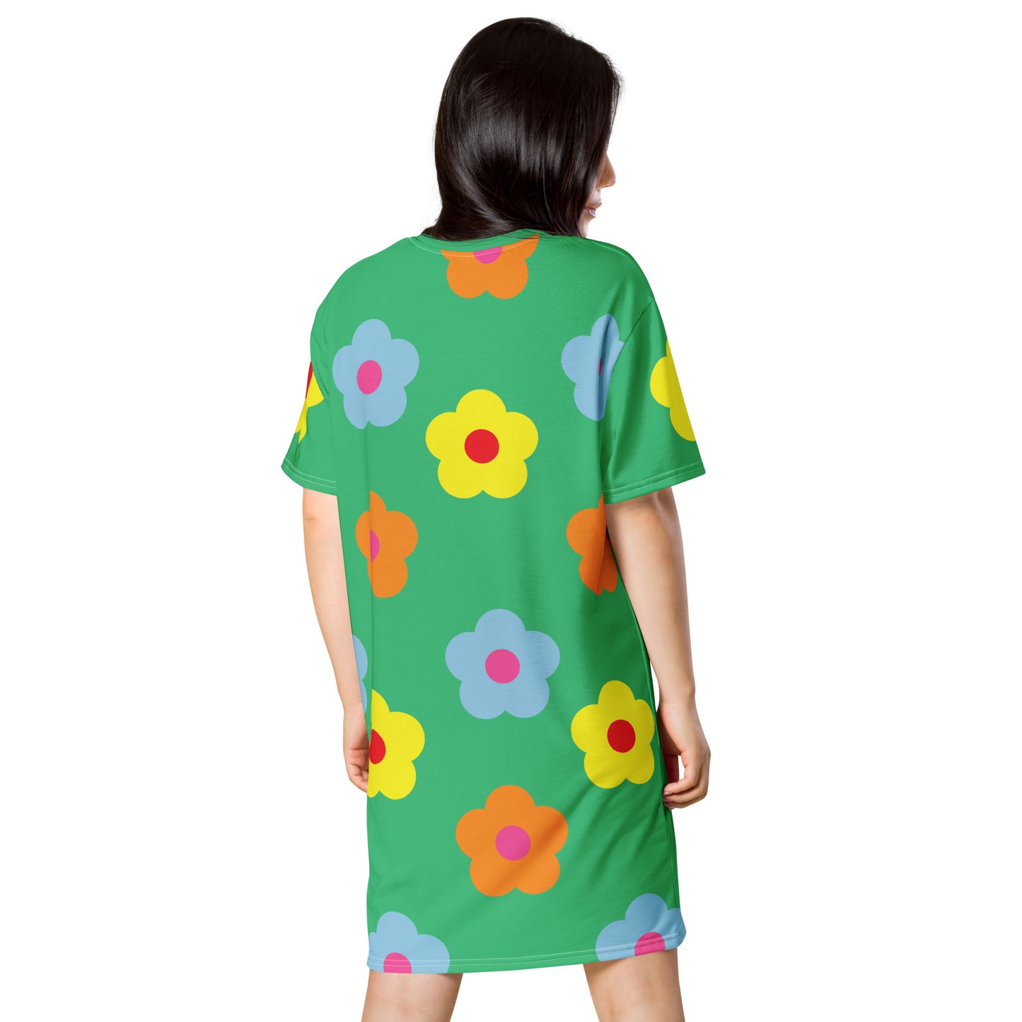 T-shirt dress Flower green