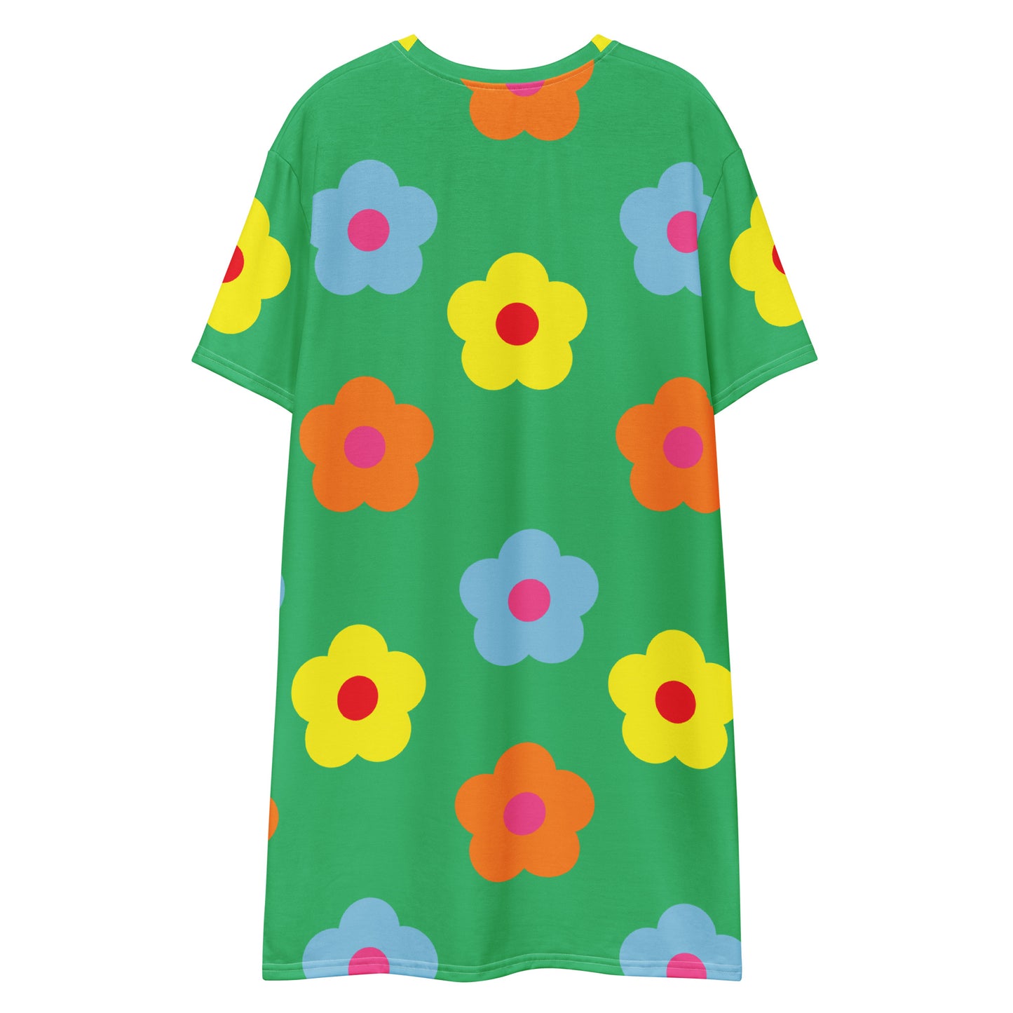 T-shirt dress Flower green