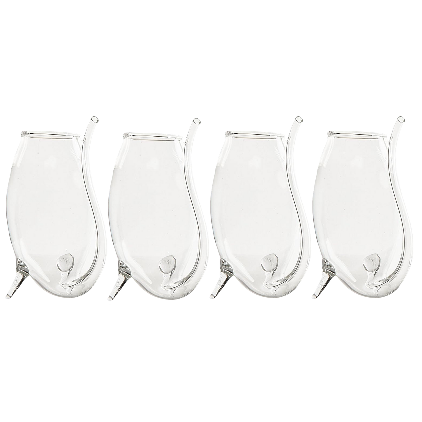 Crystal Port and Dessert Wine Sippers, Dry Sherry, Cordial, Aperitif & Nosing Copitas Tasting Glass - Dinner Drink Glassware Glasses | Set of 4 - 3 oz Sipper | - The Wine Savant