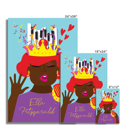 Giclée Fine Art Print - Ella Fitzgerald La Reina del Jazz 