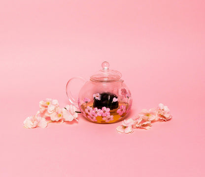 Painted Cherry Blossom Tea Pot