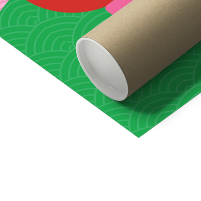 Giclée-Kunstdruck – Der chinesische Tee „Freiheit, Liebe und Frieden“ für die Welt 